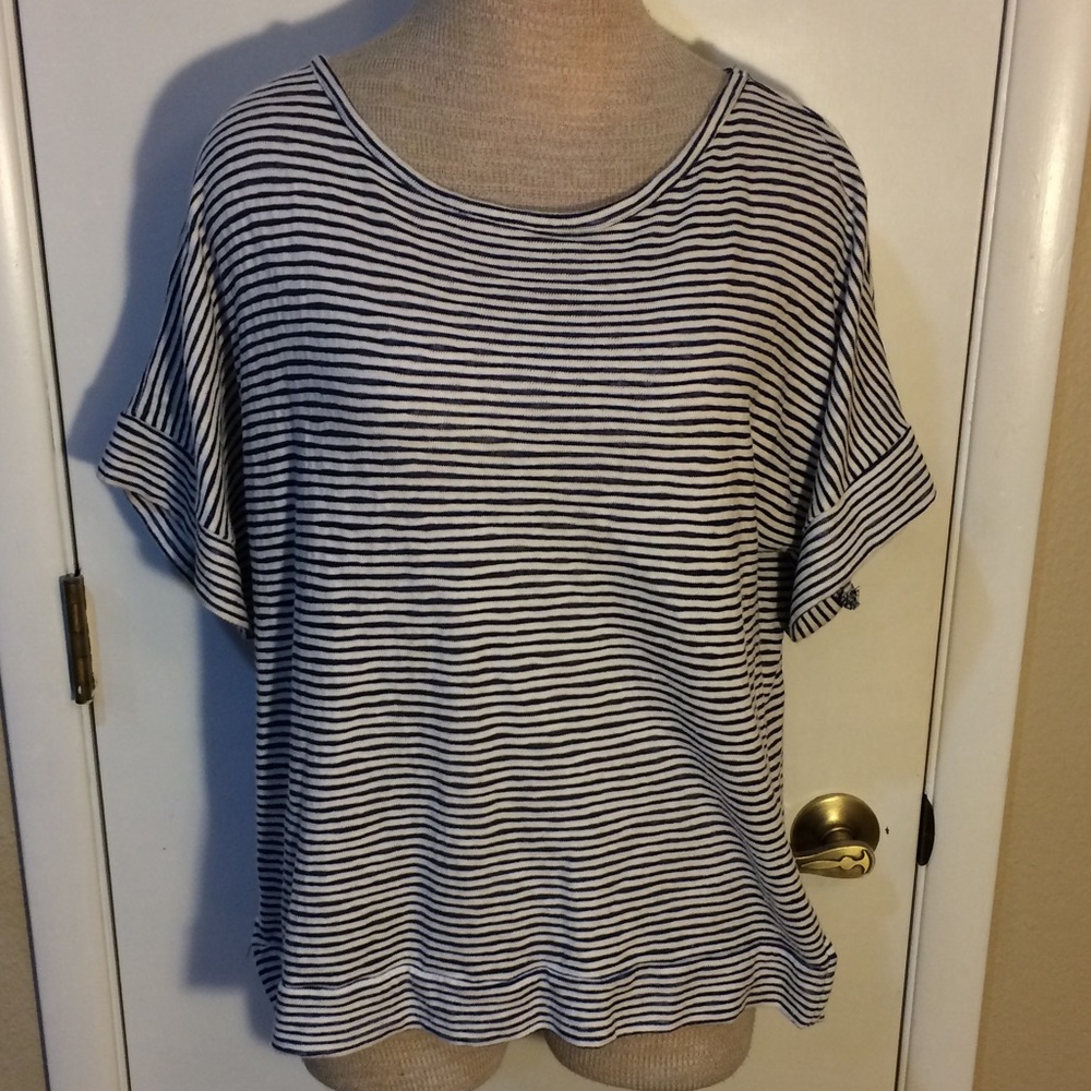 π 3 for $15 Deal! πJones New York striped blouse Large - Picture 1 of 4